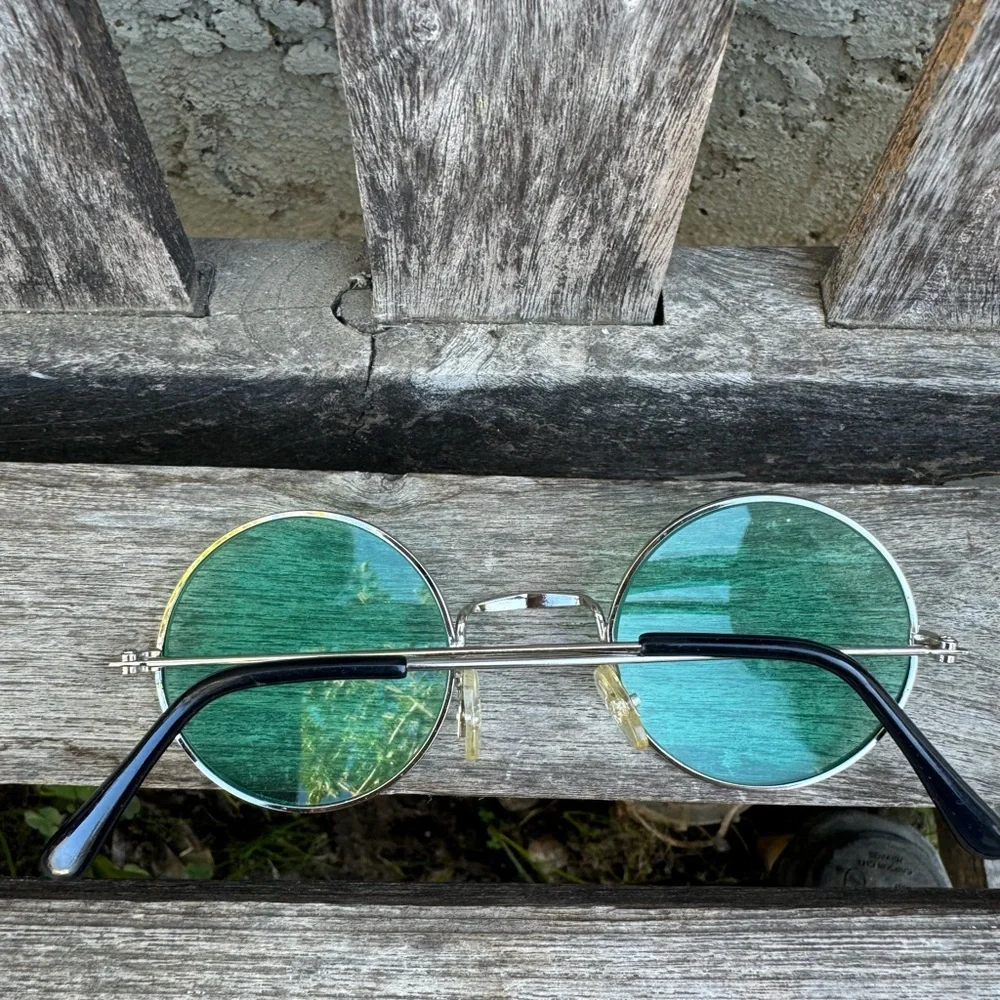 Small Round Hipster Fashion Sunglasses Lennon Elton Potter Kids Green
